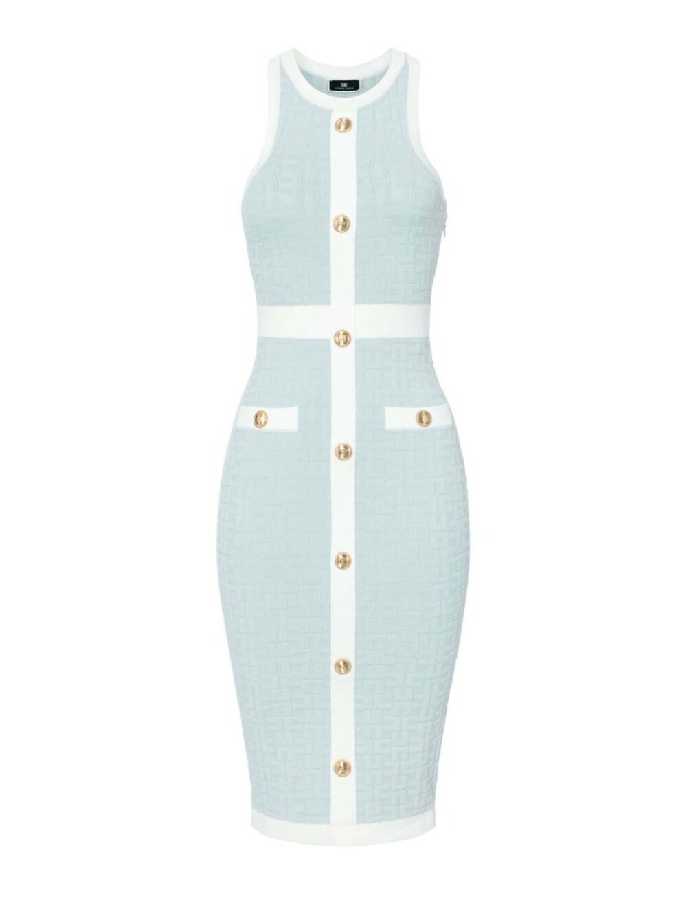 Elisabetta Franchi Midi Dress Aqua Size 40 (US 4)